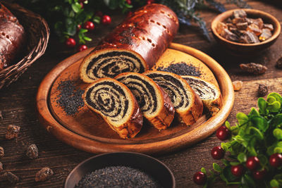 Close-up of food on table