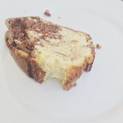 Close-up of cake slice in plate