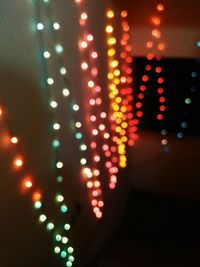 Defocused image of illuminated light bulb