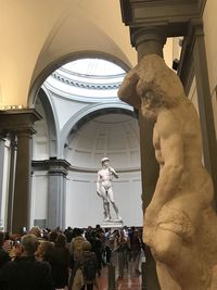 Low angle view of statue in museum