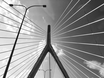 Boston bridge black and white.