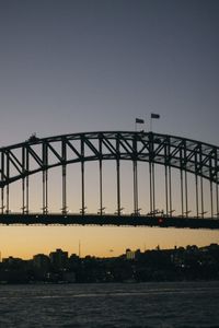 Bridge over river against sky