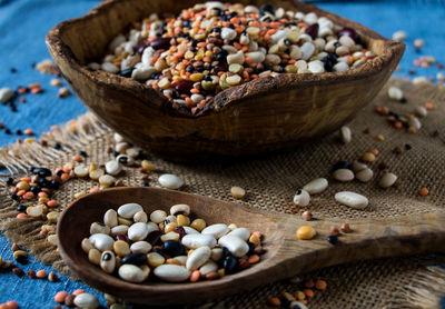 Close-up of food in bowl on table