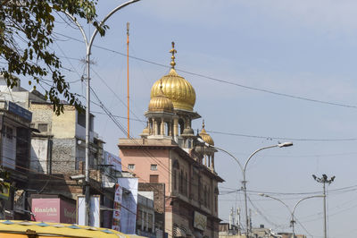 Low angle view of buildings against sky