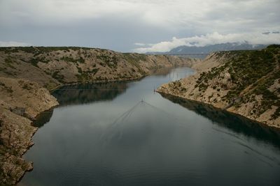 Scenic view of river against sky