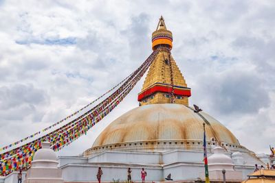 Low angle view of traditional building against sky