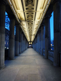 Empty corridor of building
