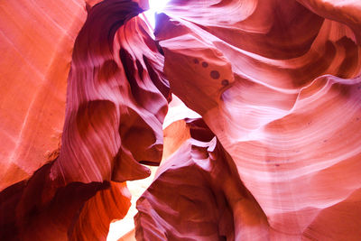 Low angle view of rock formation