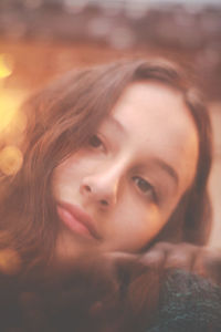 Close-up portrait of young woman