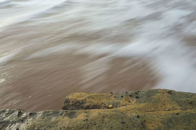 High angle view of sea shore