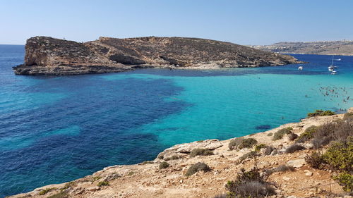 View of calm blue sea