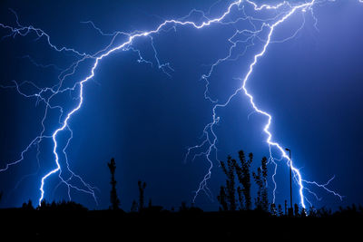 Low angle view of lightning in sky