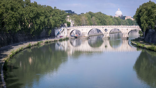 Bridge over river against sky