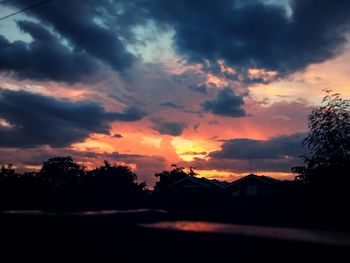 Cloudy sky at sunset