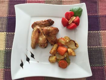 Close-up of served food