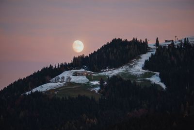 Panoramic view of moon at sunset
