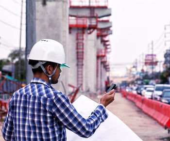 Man using mobile phone