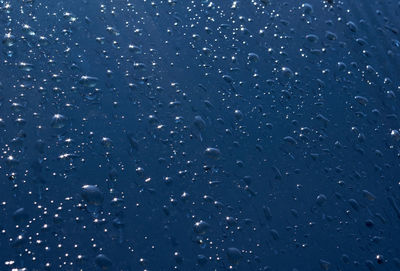 Full frame shot of wet blue sky