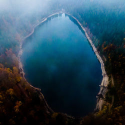 Aerial view of waterfall