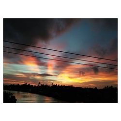 Scenic view of dramatic sky during sunset