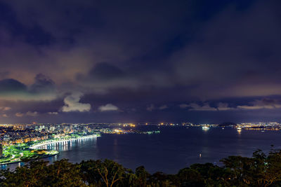 Night view of rio de janeiro downtown