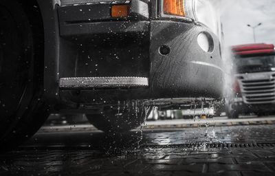 Close-up of water drops on car windshield