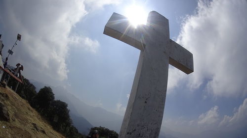 Low angle view of church against sky