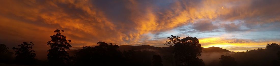 Scenic view of landscape against cloudy sky