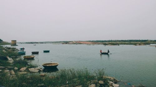 Boats in sea