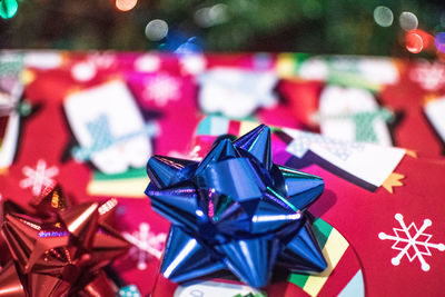Close-up of christmas decoration