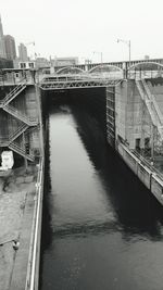 Bridge over river in city