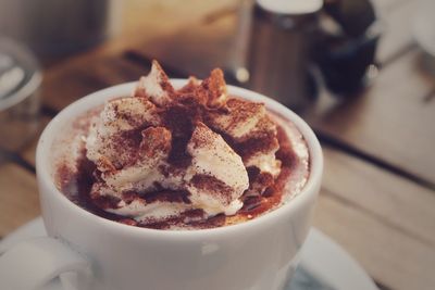 Close-up of coffee on table