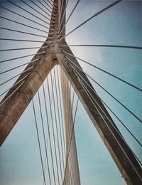 Low angle view of bridge against sky
