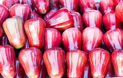 Group of red rose apple for sell in street market