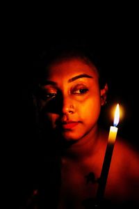 Close-up portrait of mid adult man