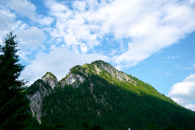 Low angle view of mountain against sky