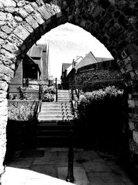 Stairs leading towards built structure