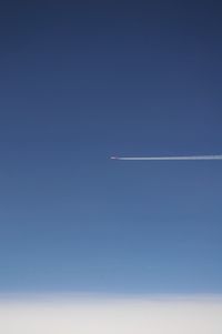 Low angle view of vapor trail in sky