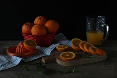 Close-up of food on table