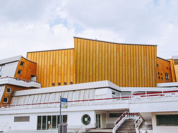 Low angle view of building against sky