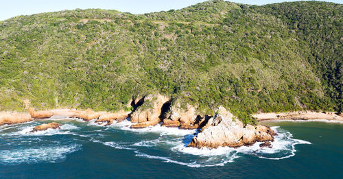 Rock formation on sea shore