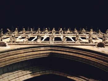 View of built structure at night