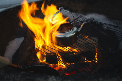 Coffee in fire