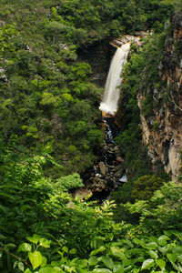 Stream flowing through rocks