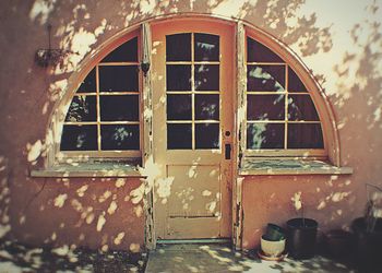 Closed window of house