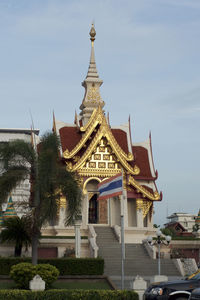 View of temple building against sky