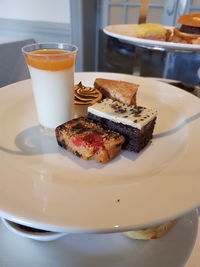 Close-up of drink served on table