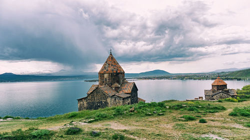 Chapel by lake