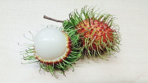 High angle view of fruit on table