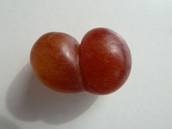 Close-up of apple against white background